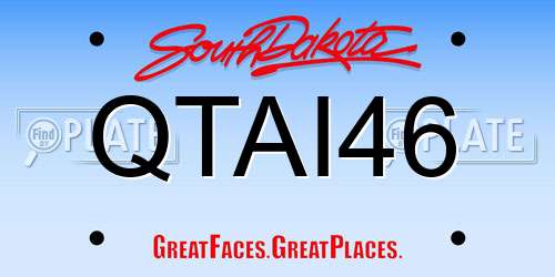 QTAI46 South Dakota License Plate