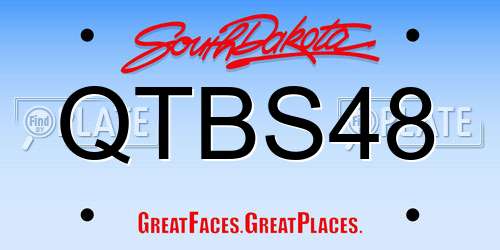 QTBS48 South Dakota License Plate
