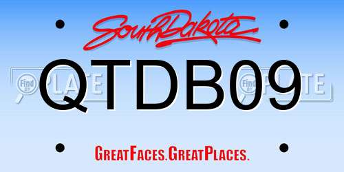QTDB09 South Dakota License Plate
