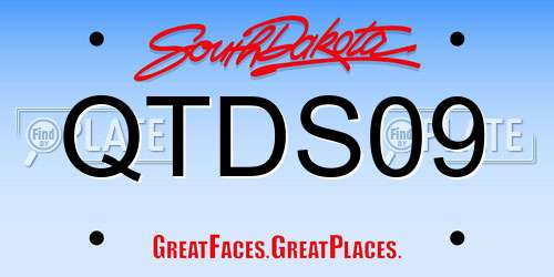QTDS09 South Dakota License Plate