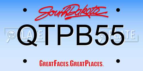 QTPB55 South Dakota License Plate