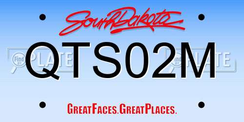 QTS02M South Dakota License Plate