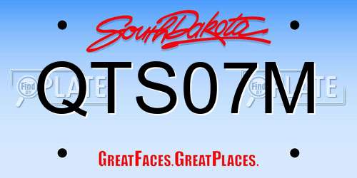 QTS07M South Dakota License Plate