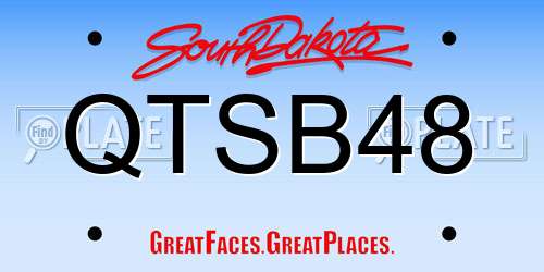 QTSB48 South Dakota License Plate