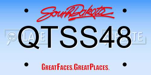 QTSS48 South Dakota License Plate