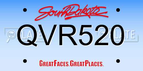 QVR520 South Dakota License Plate