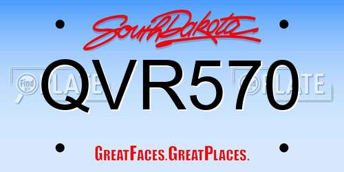 QVR570 South Dakota License Plate