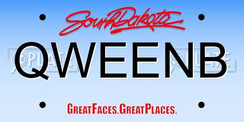 QWEENB South Dakota License Plate