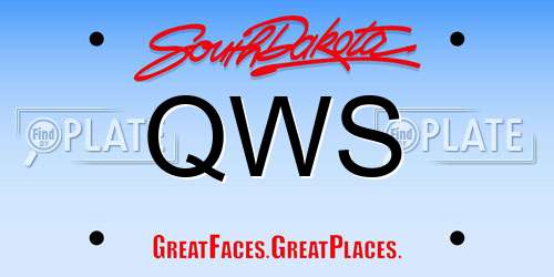 QWS South Dakota License Plate