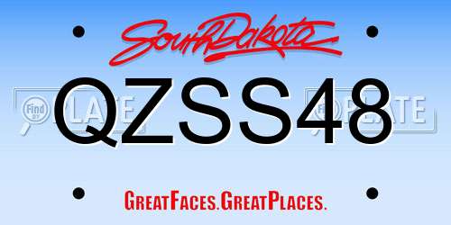 QZSS48 South Dakota License Plate