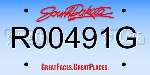 R00491G South Dakota License Plate
