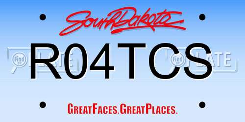 R04TCS South Dakota License Plate