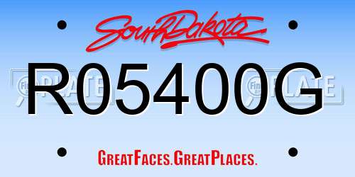 R05400G South Dakota License Plate