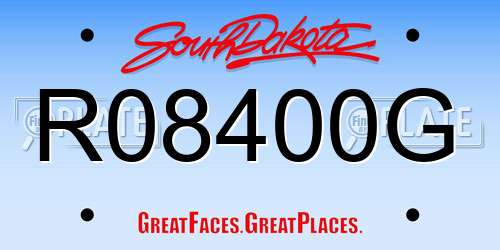 R08400G South Dakota License Plate