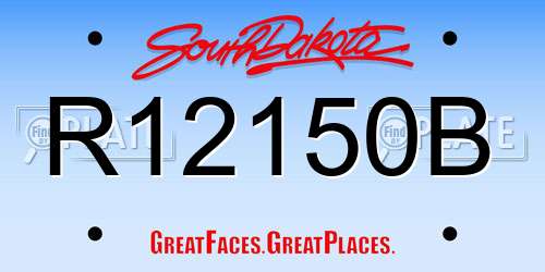 R12150B South Dakota License Plate