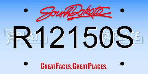 R12150S South Dakota License Plate