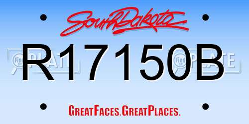 R17150B South Dakota License Plate