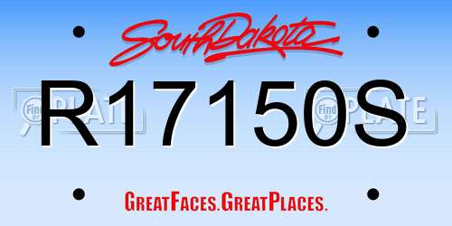 R17150S South Dakota License Plate