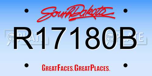 R17180B South Dakota License Plate