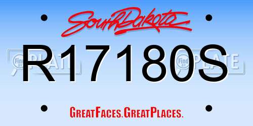 R17180S South Dakota License Plate