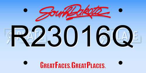 R23016Q South Dakota License Plate