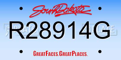 R28914G South Dakota License Plate