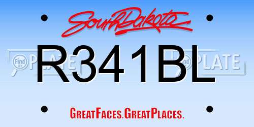 R341BL South Dakota License Plate