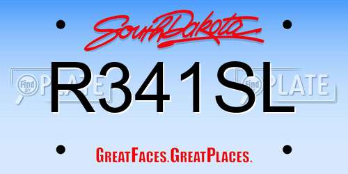 R341SL South Dakota License Plate