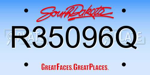 R35096Q South Dakota License Plate