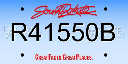 R41550B South Dakota License Plate