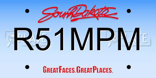 R51MPM South Dakota License Plate