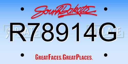 R78914G South Dakota License Plate