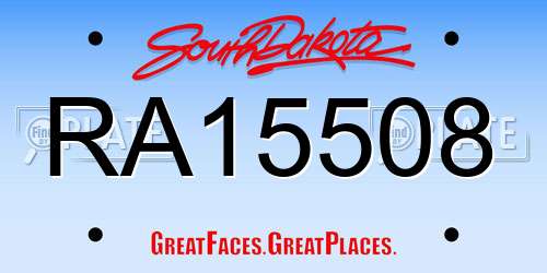 RA15508 South Dakota License Plate