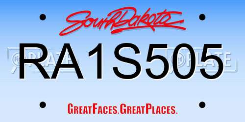 RA1S505 South Dakota License Plate