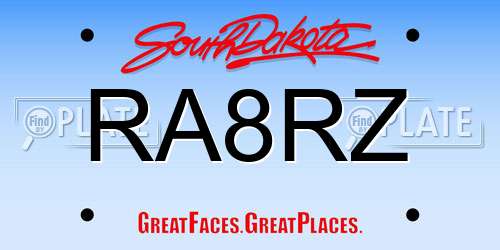RA8RZ South Dakota License Plate