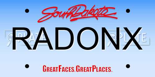RADONX South Dakota License Plate