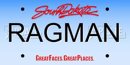 RAGMAN South Dakota License Plate