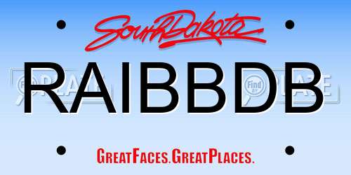 RAIBBDB South Dakota License Plate