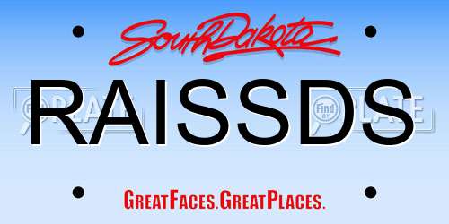 RAISSDS South Dakota License Plate