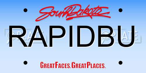 RAPIDBU South Dakota License Plate