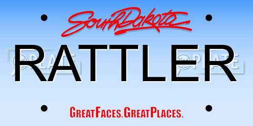 RATTLER South Dakota License Plate