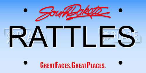 RATTLES South Dakota License Plate