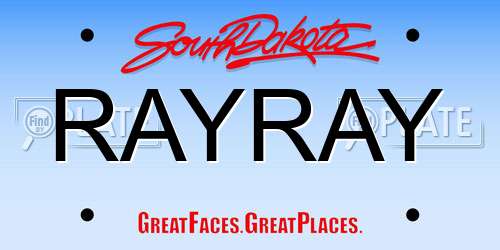 RAYRAY South Dakota License Plate