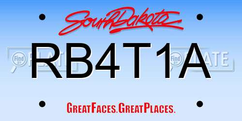 RB4T1A South Dakota License Plate