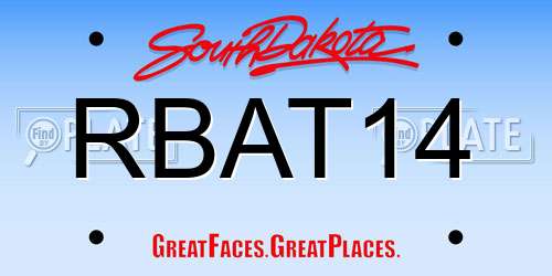 RBAT14 South Dakota License Plate