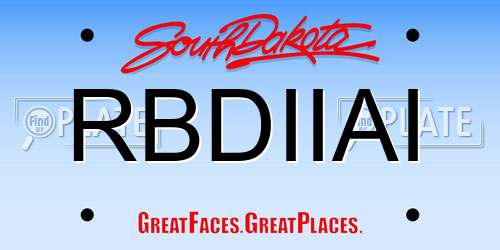 RBDIIAI South Dakota License Plate