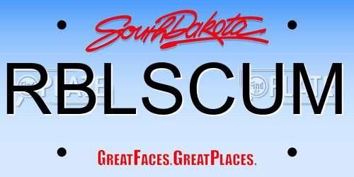 RBLSCUM South Dakota License Plate