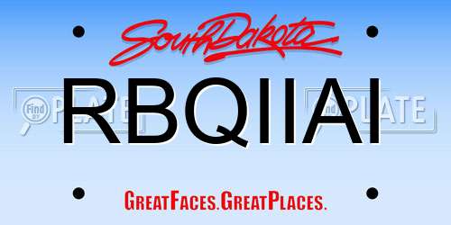 RBQIIAI South Dakota License Plate