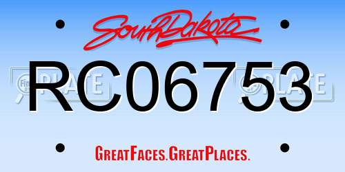 RC06753 South Dakota License Plate