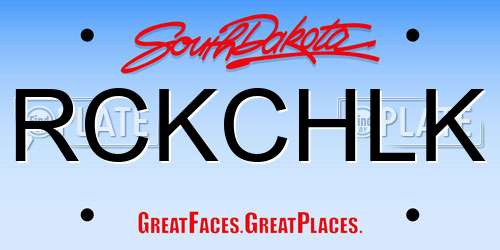 RCKCHLK South Dakota License Plate